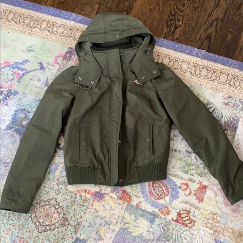 Olive green Hollister winter coat
